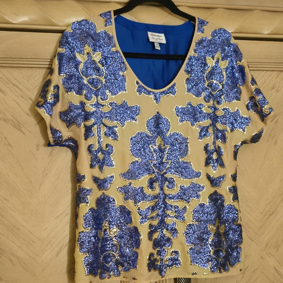 Tracy Reese for Neiman Marcus Target Brand Top. Size Small. Color: Tank and Blue - Picture 9 of 14
